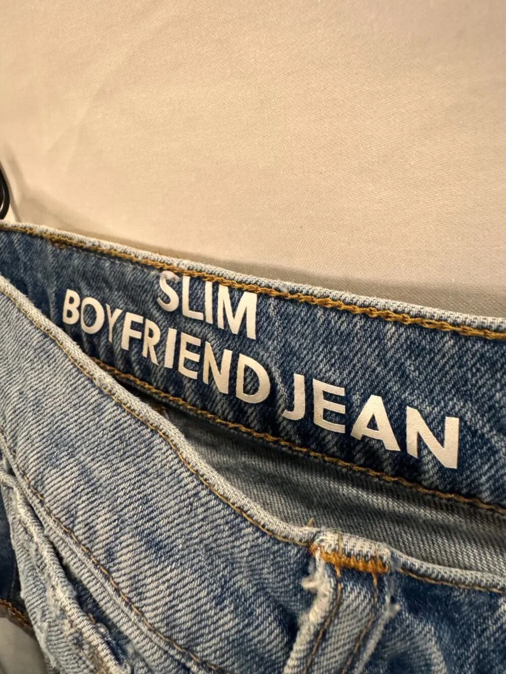 J.Crew Slim Boyfriend Jeans Medium Wash High Rise Distressed Hem 30